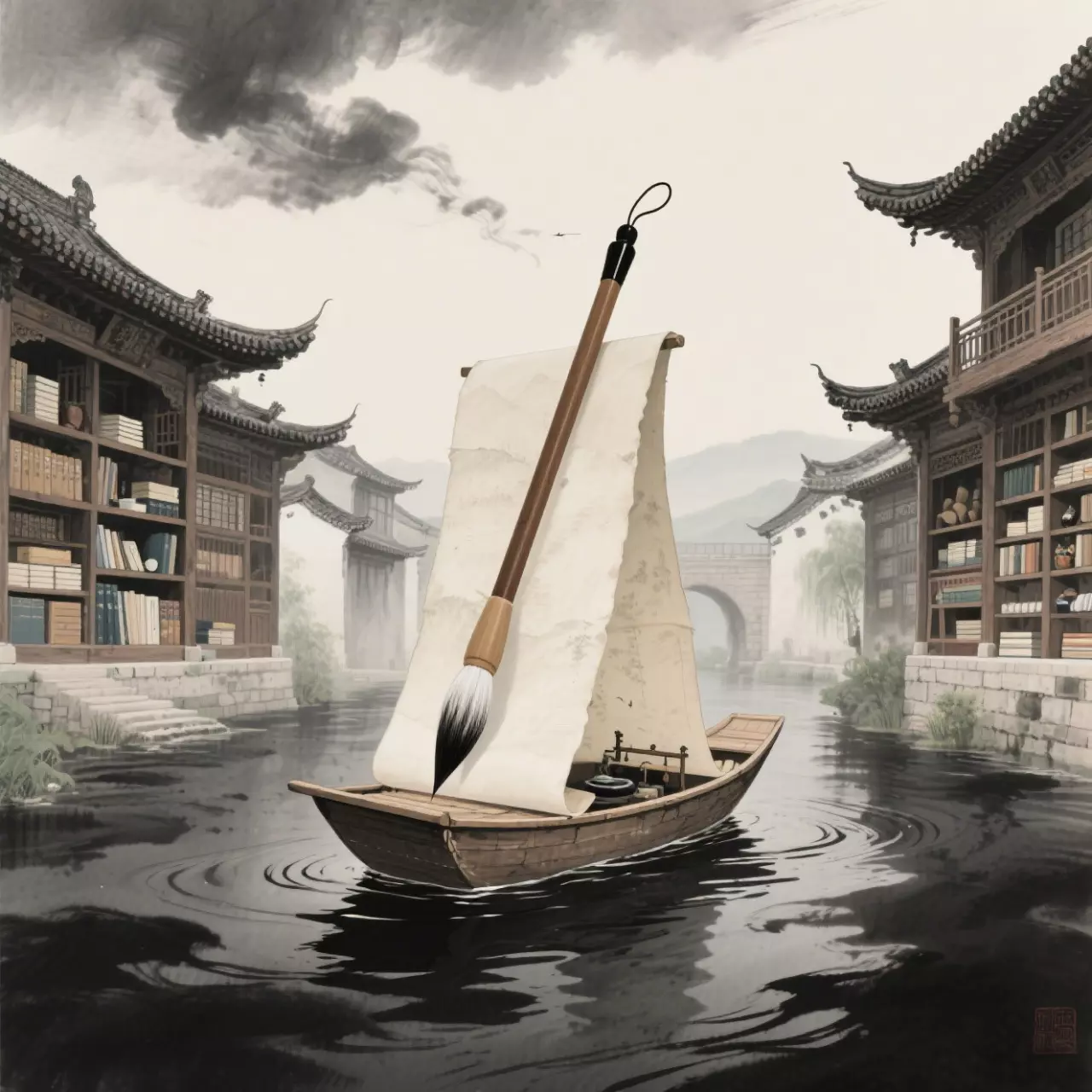 墨韵云阁.笔墨为舟